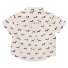 Load image into Gallery viewer, Boys Button Down Jack Shirt Dachshunds In Sweaters
