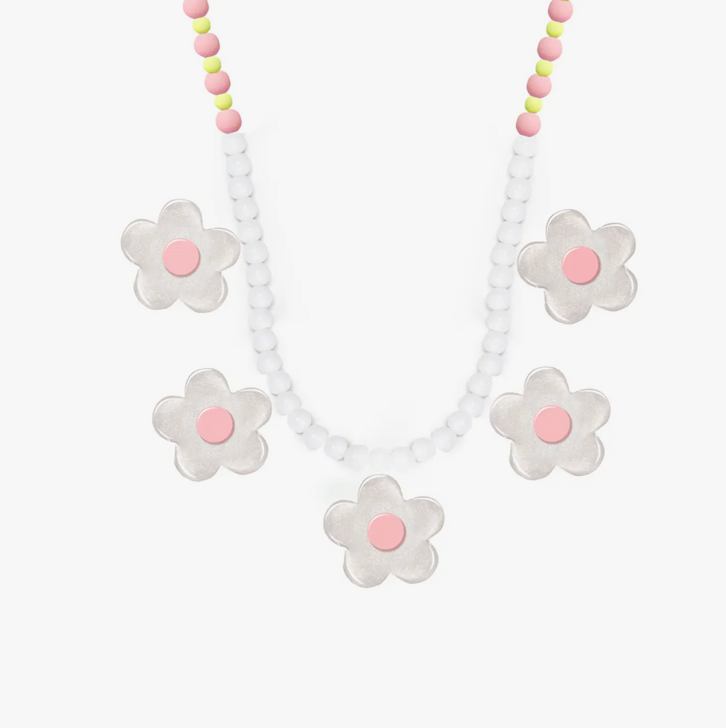 Multi Flower Beaded Necklace