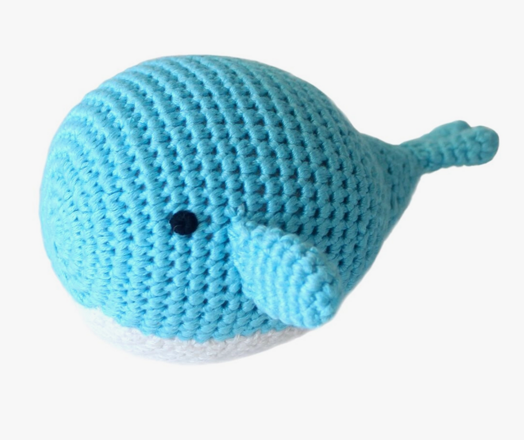 Blue Whale Hand Crocheted Whale
