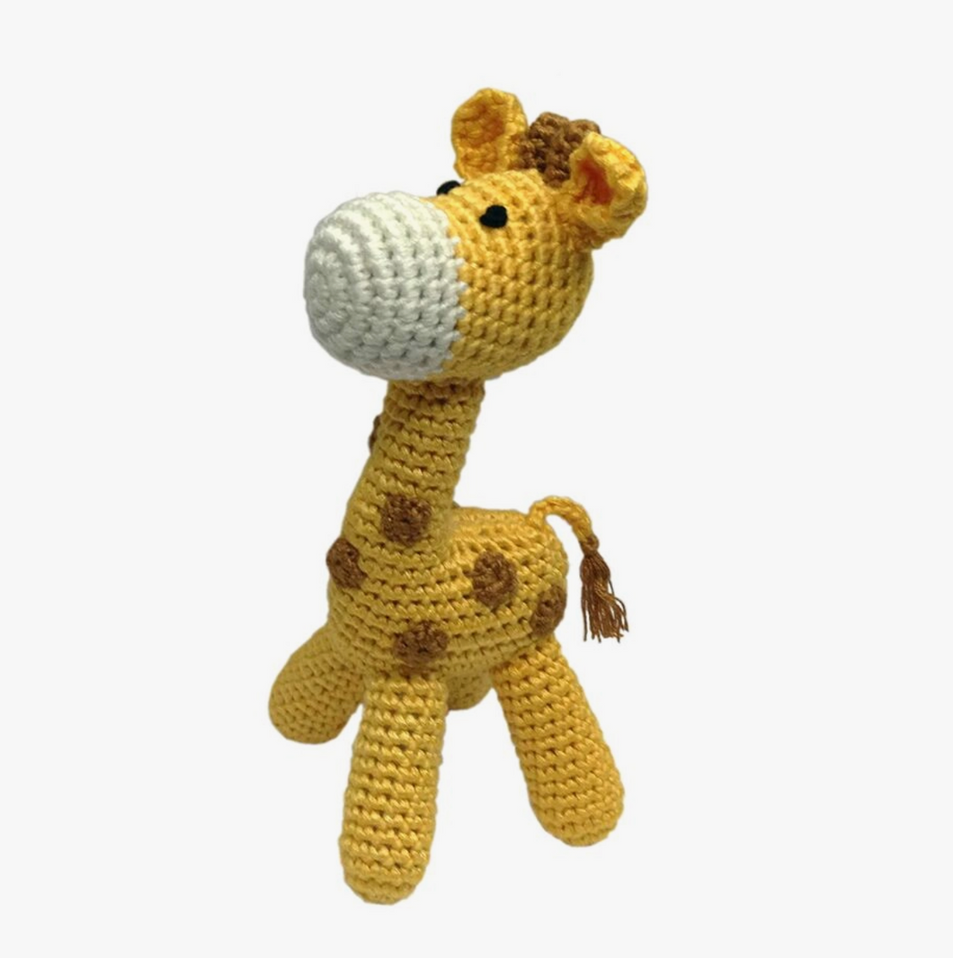 Giraffe Hand Crocheted Rattle