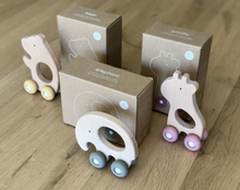Load image into Gallery viewer, Wooden Teether Push Toy - Bear
