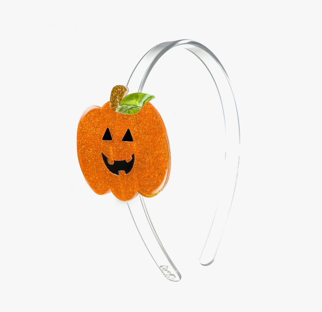 Halloween Pumpkin Glitter Headband