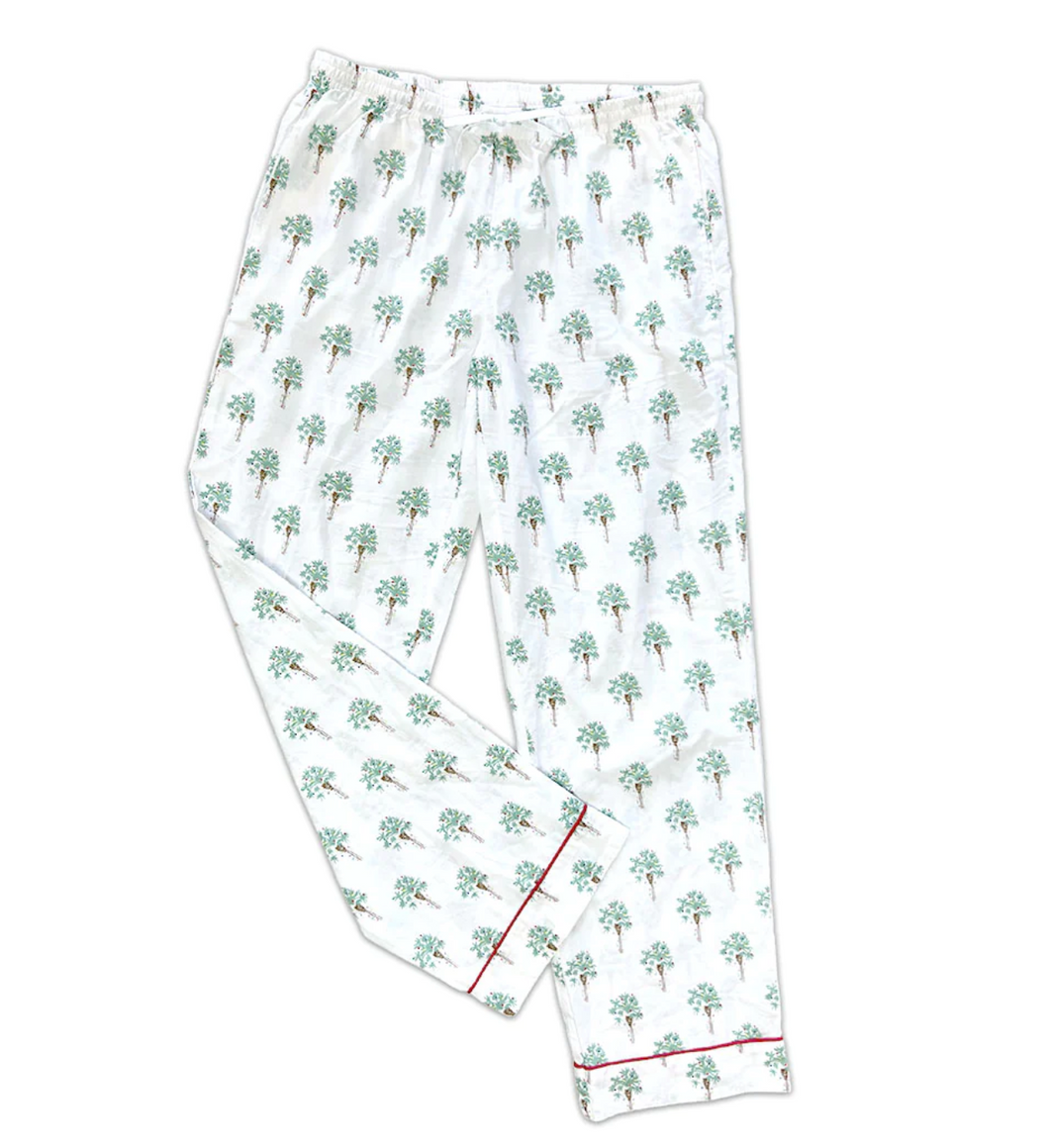 Men's Festive Palm Drawstring Pajama Pant