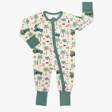 Load image into Gallery viewer, Coastal Christmas Convertible Bamboo Zip Pajamas
