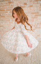 Load image into Gallery viewer, Rubina Twirl Dress is Autumn Harvest Print
