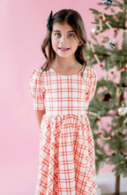 Load image into Gallery viewer, Puff Dress in Scarlett Plaid
