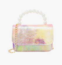 Load image into Gallery viewer, Tie Dye Embossed Crocodile with Pearl Handle
