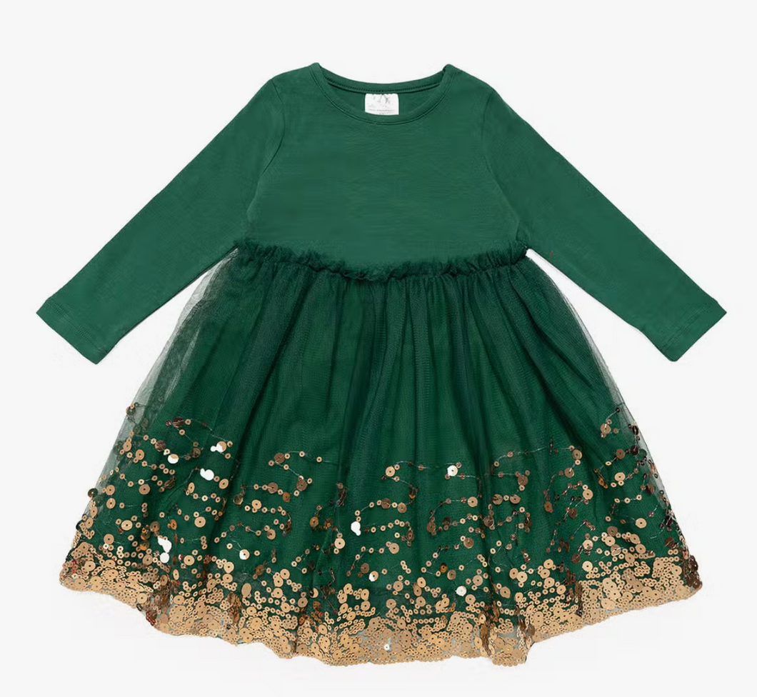Emerald Sequin Tutu Dress