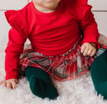 Load image into Gallery viewer, Holiday Plaid Tutu Baby Bodysuit
