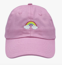 Load image into Gallery viewer, Embroidered Rainbow Bow Baseball Hat
