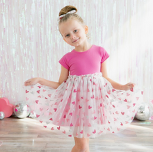 Load image into Gallery viewer, Glitter Hearts Valentines Tutu Dress
