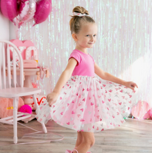 Load image into Gallery viewer, Glitter Hearts Valentines Tutu Dress - 5Y
