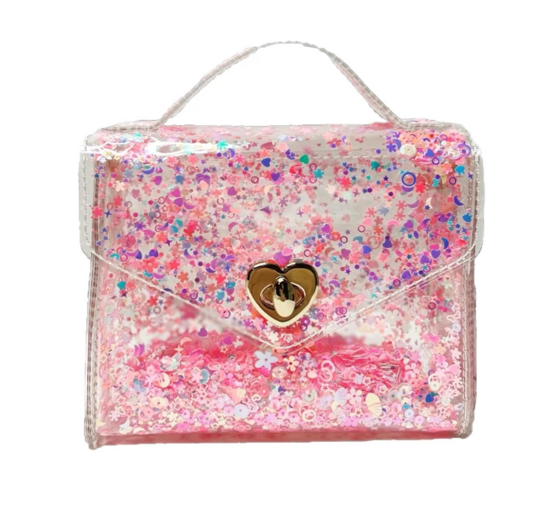 The Gussie Pink Confetti Bag