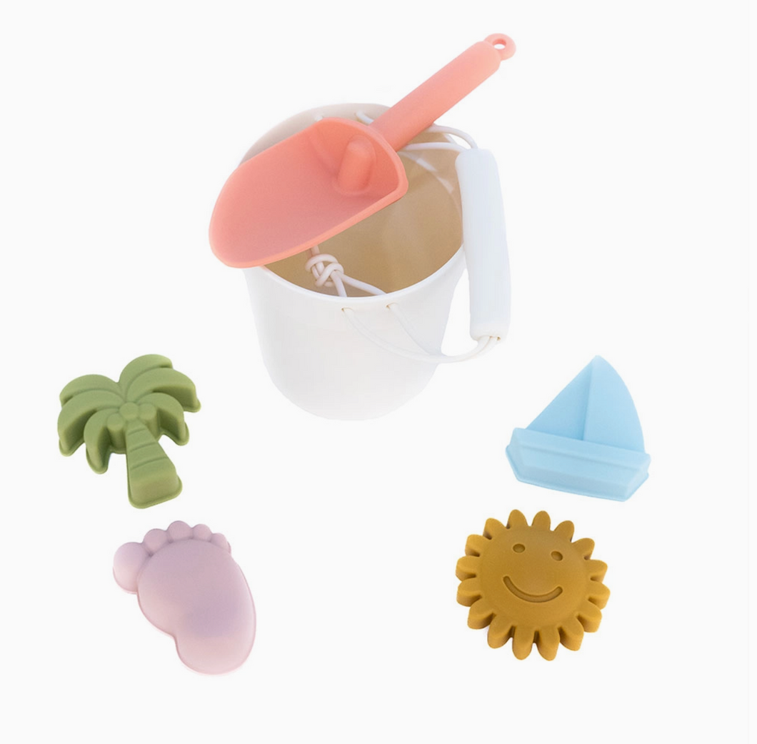 Beach Bucket Silicone Toy and Play Set