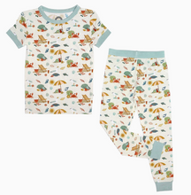 Load image into Gallery viewer, Beach Bamboo Kids Pajamas - Beach Day, Short Sleeve with Pants

