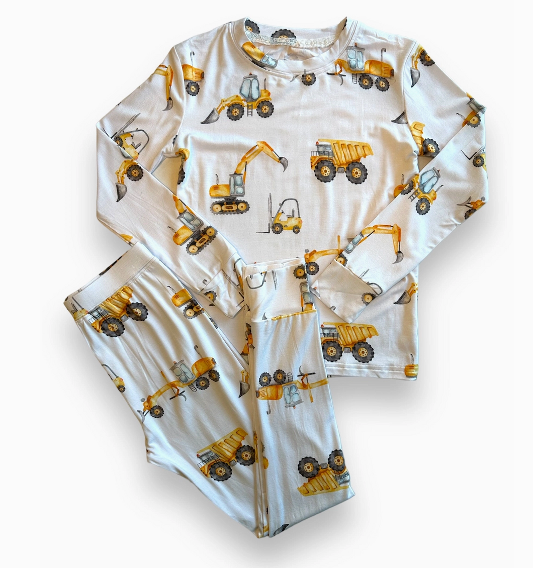 Construction Vehicle Pajama Set