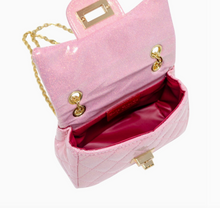Load image into Gallery viewer, Classic Quilted Sparkle Mini Purse - Bubblegum
