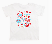 Load image into Gallery viewer, USA Doodle Summer Tee
