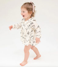 Load image into Gallery viewer, Baby Bubble Long Sleeve with Peter Pan Collar - Climbing Roses
