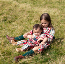 Load image into Gallery viewer, Baby Girl Ruby Jumper - Holiday Tartan
