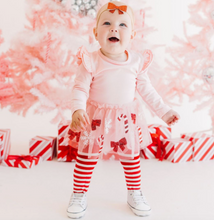 Load image into Gallery viewer, Candy Cane Cutie Long Sleeve Tutu Bodysuit
