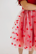 Load image into Gallery viewer, Kids Rose Dress is Valentine Print **Preorder**
