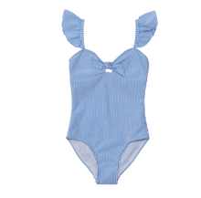 Load image into Gallery viewer, Girls Parisian Frill Summer Swim Suit
