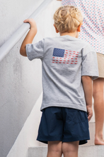 Load image into Gallery viewer, Fish American Flag Graphic Boys Tee
