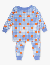 Load image into Gallery viewer, Kids Pumpkin Patch Gingham Long Sleeve Bamboo Pajama Set
