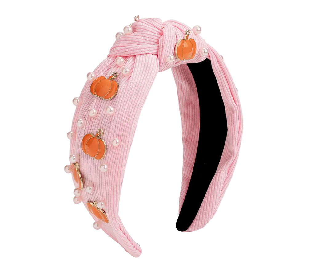 Coquette Pumpkin Gemstone Headband