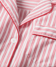 Load image into Gallery viewer, Kids Antique Red Ticking Pajama Set **preorder**
