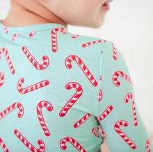 Load image into Gallery viewer, Candy Cane Lane Holiday Pajama Set - Mint
