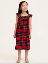Load image into Gallery viewer, Girls Brushed Twill Clara Nightgown - Imperial Tartan Red **preorder**
