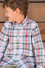 Load image into Gallery viewer, Carter Oxford Boys Shirt Creme Plaid

