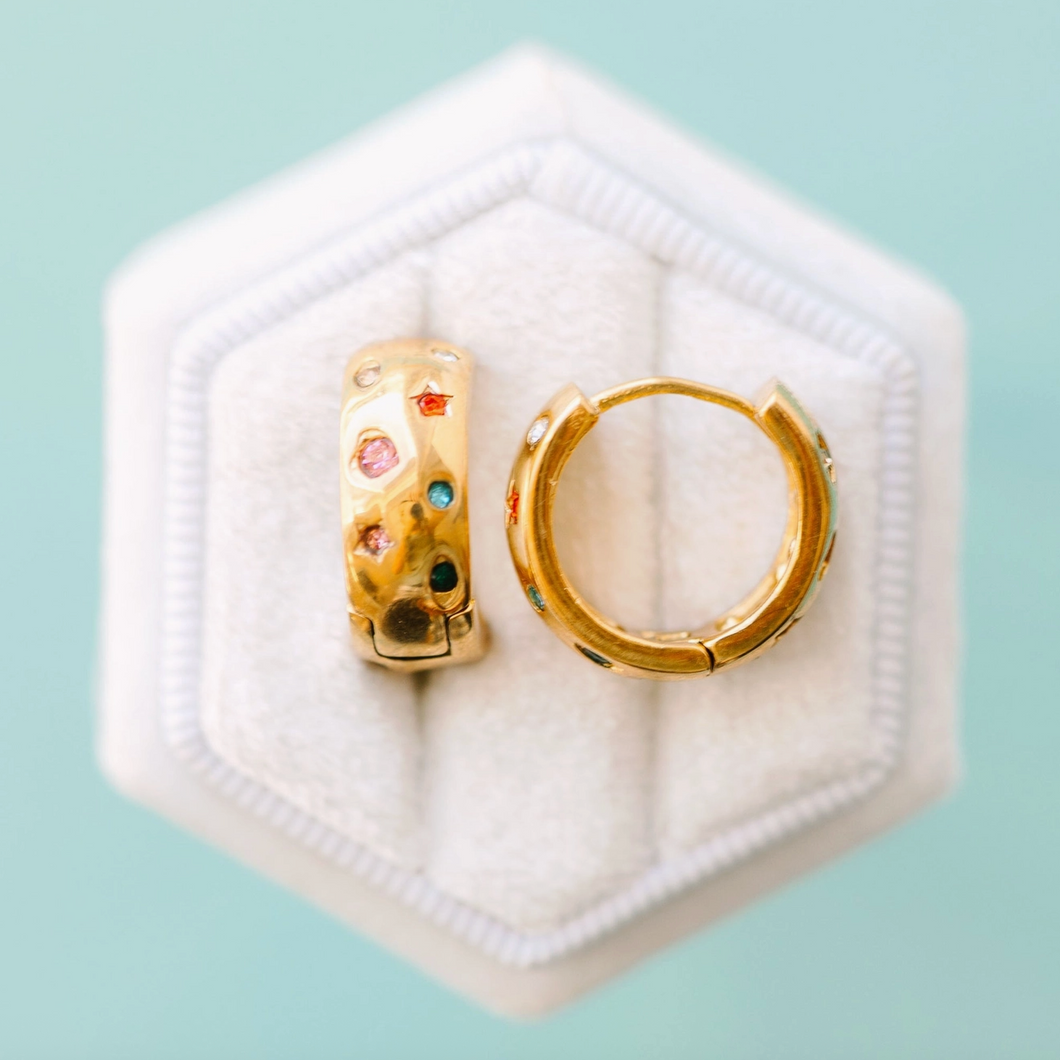 Chunky Treasure Huggie Earrings