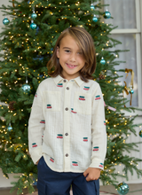 Load image into Gallery viewer, Boys Jack Shirt - Tree Farm Embroidery
