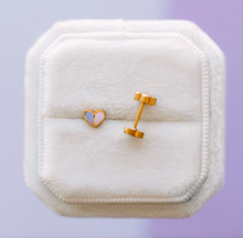 Load image into Gallery viewer, Micro Heart Screw Back Earrings
