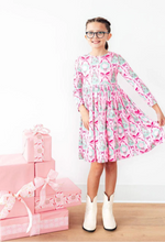 Load image into Gallery viewer, Jingle Bows Long Sleeve Pocket Twirl Dress
