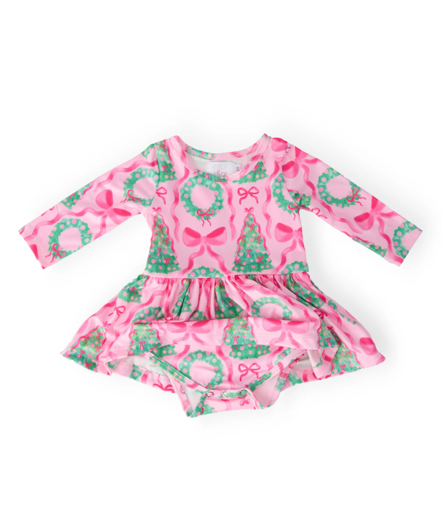Jingle Bells Long Sleeve Twirl Bodysuit