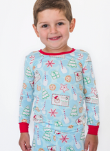 Load image into Gallery viewer, Kids Bamboo Santa Sweets Long Sleeve Pajama Set
