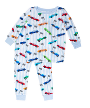 Load image into Gallery viewer, Let&#39;s Roll Bamboo Race Car Pajama Set
