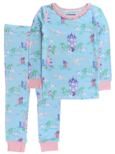 Load image into Gallery viewer, Girls Bamboo Once Upon A Castle Long Sleeve Pajama Set
