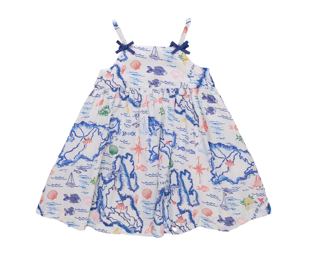 Girls Tia Dress Island Map
