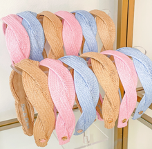 Load image into Gallery viewer, Girls Seaside Waves Woven Headband - Baby Blue
