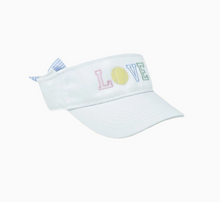 Load image into Gallery viewer, Girls Love Bow Tennis Visor
