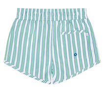 Load image into Gallery viewer, Striped boxer shorts with a pocket on a white background
