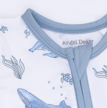Load image into Gallery viewer, Watercolor Blue Whales Convertible Romper
