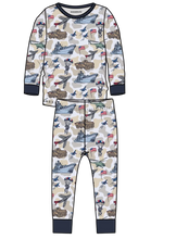 Load image into Gallery viewer, Kids Bamboo Patriotic Freedom Camo Long Sleeve Pajama Set
