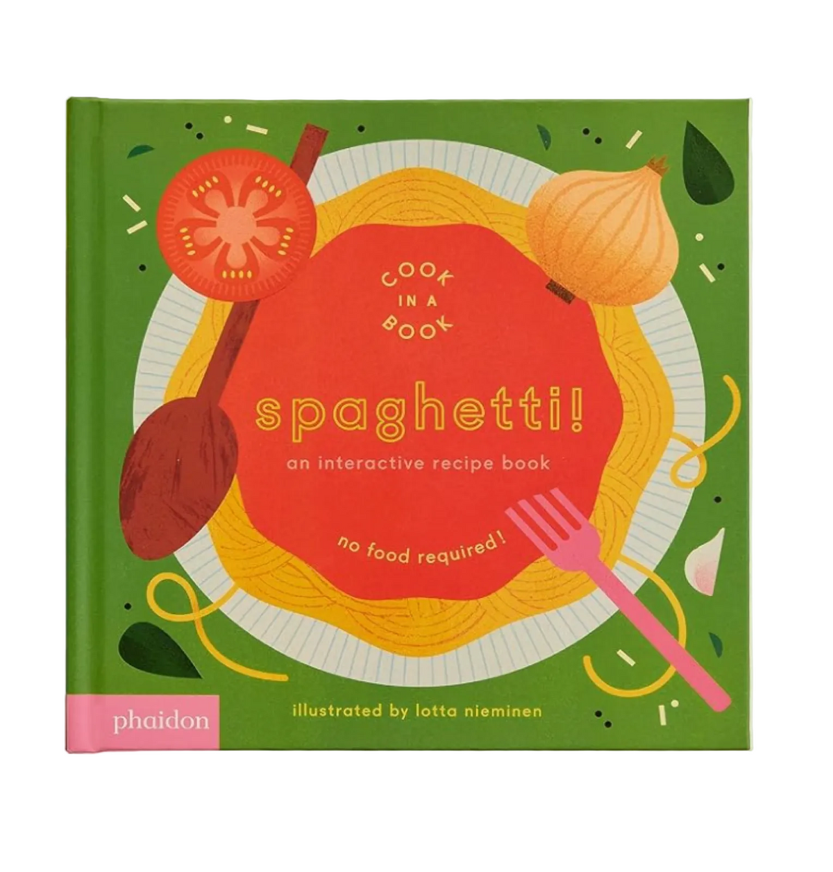 Screenshot of "Spaghetti!: An Interactive Recipe Book" by Ingram, showing colorful pages and interactive cooking instructions.