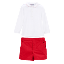 Load image into Gallery viewer, Boys Holiday Short Set - Red **preorder**
